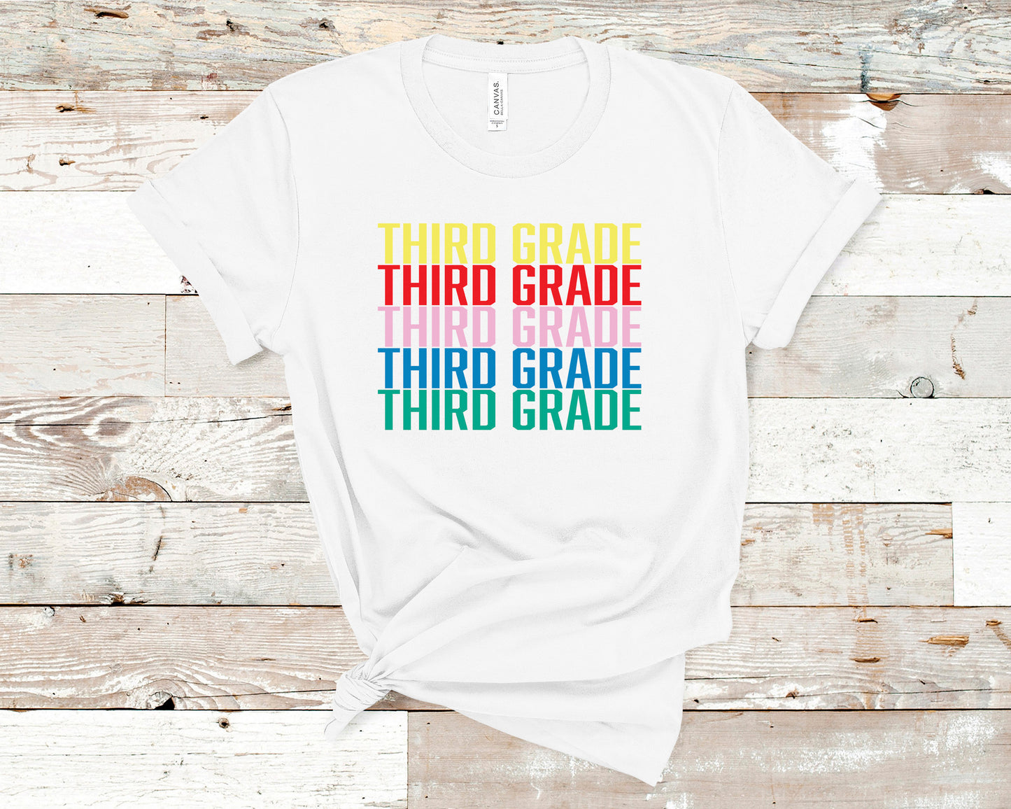 Third Grade Bright Rainbow Transfer