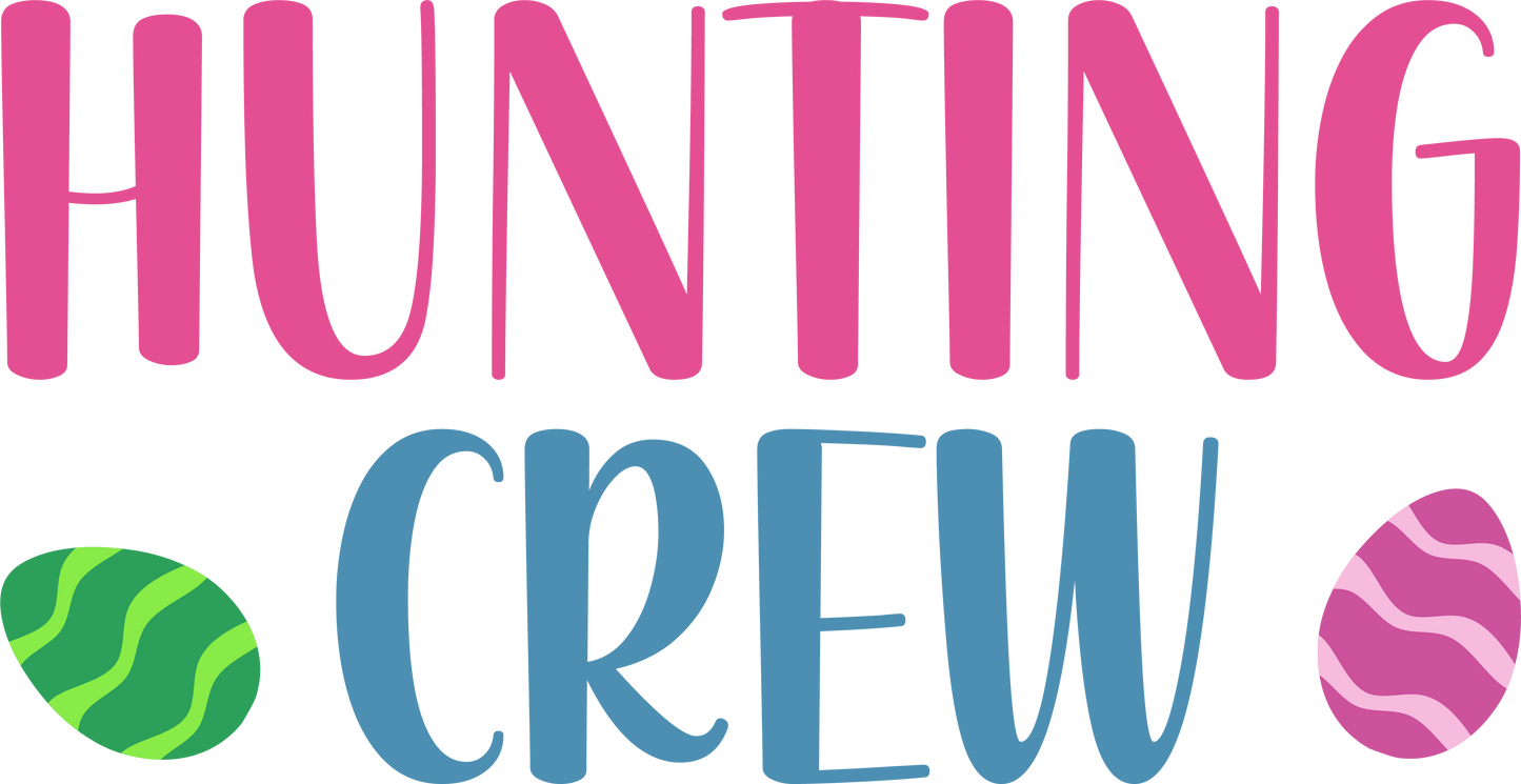 Easter Egg Hunting Crew Happy Easter Bright Spring Colors Ready to Press Transfer T-shirt Transfer