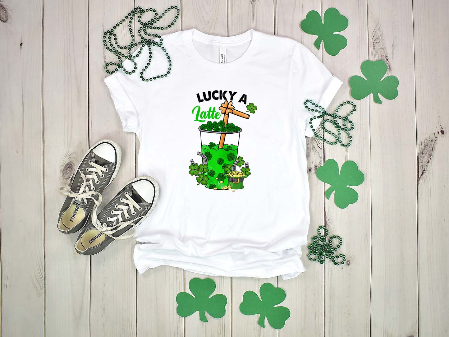 Lucky A Latte St. Patrick's Day Transfer