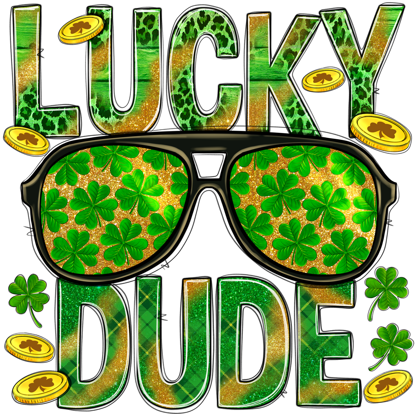 Lucky Dude St. Patricks Day Transfer