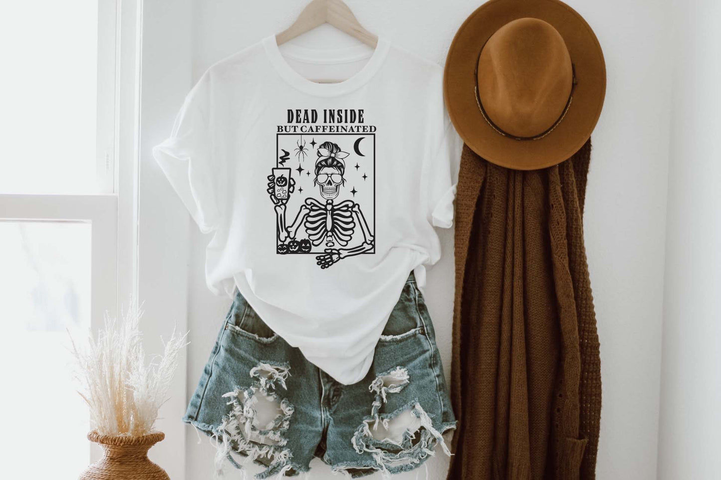 Dead Inside But Caffeinated Sights Ink Graphic Tee
