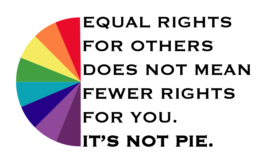 Equal Rights For Others Does Not Mean Fewer Rights For You. It's Not Pie Sticker
