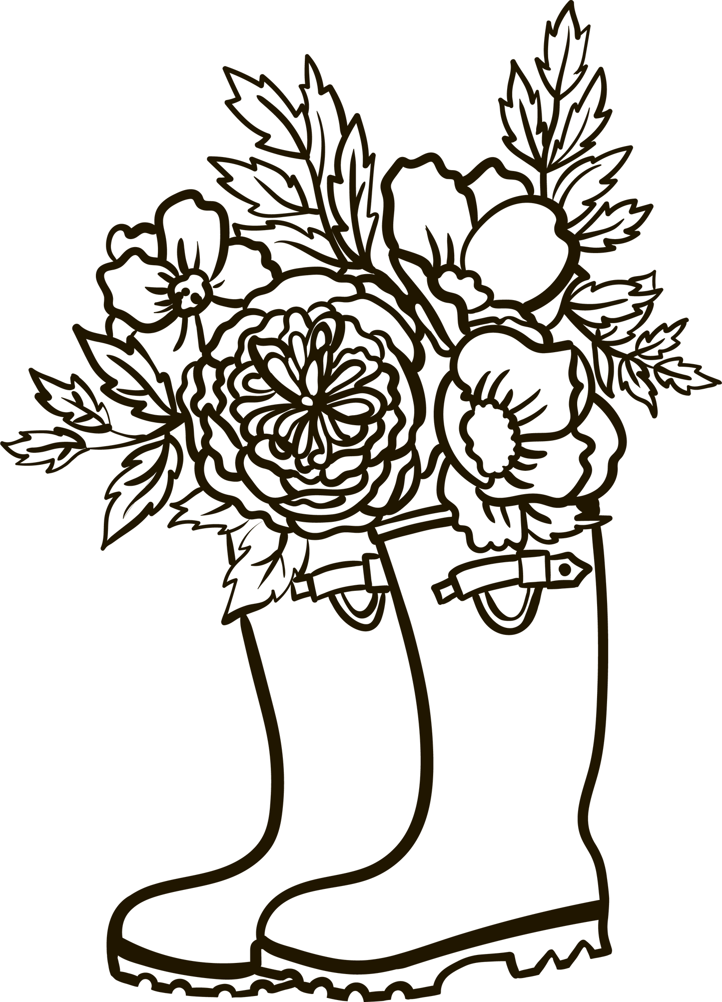 Flower And Leaves Transfer