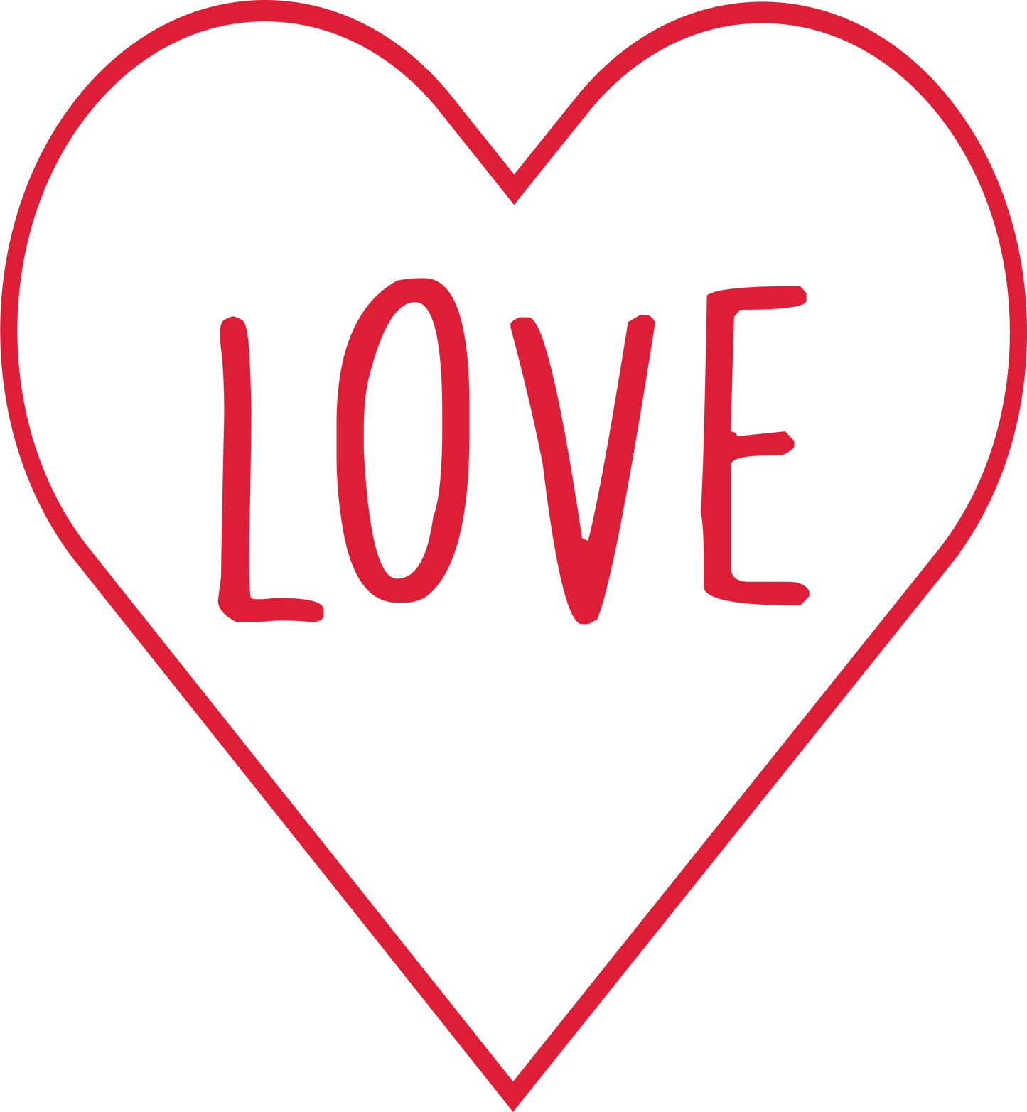 Love In A Heart Red Transfer