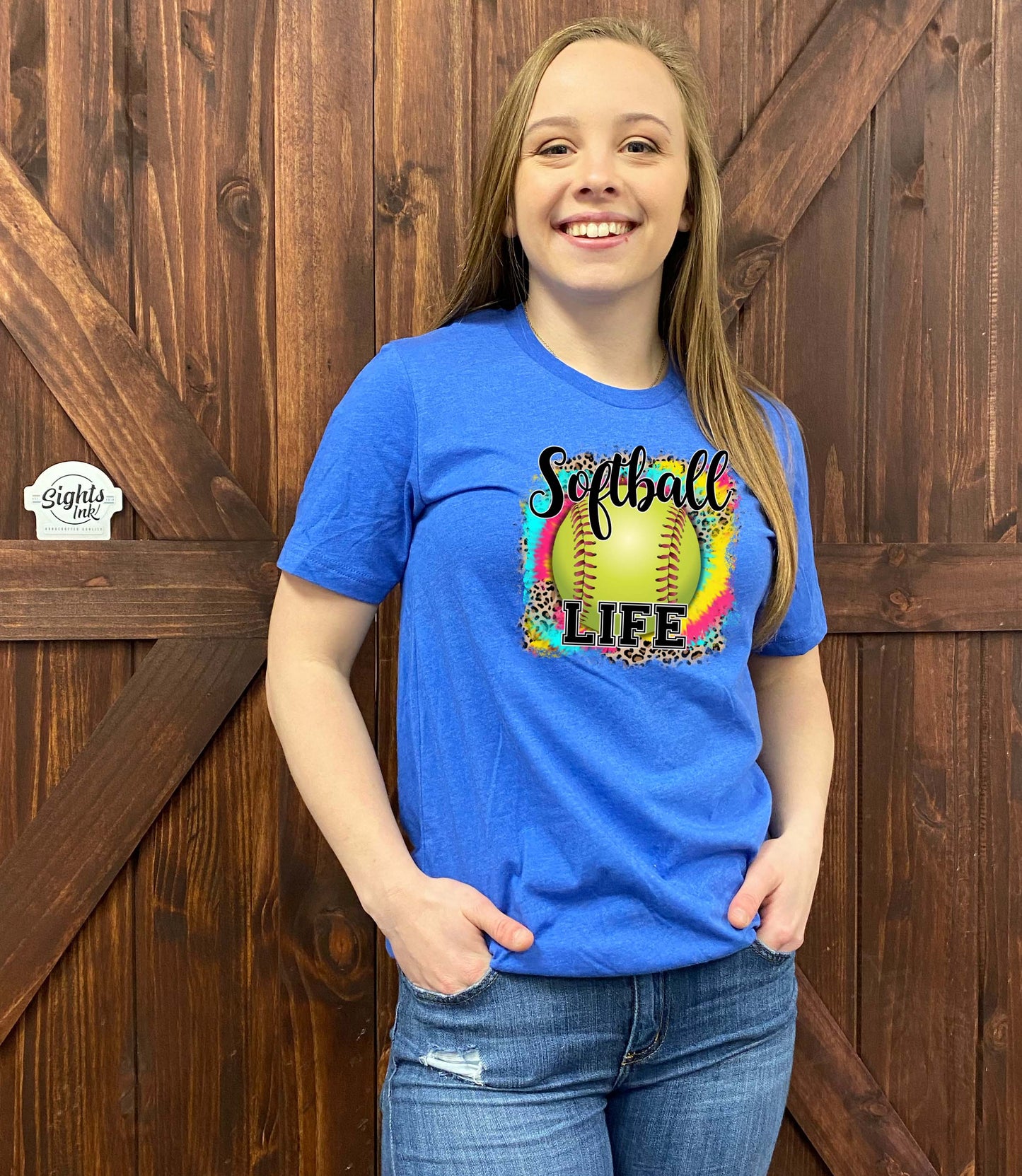 Softball Life Sights Ink Graphic Tee