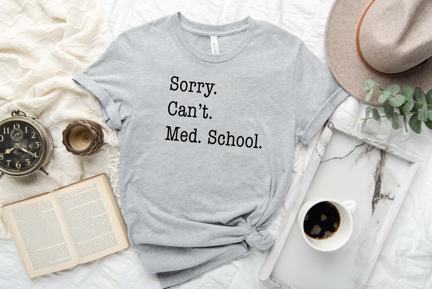 Sorry Can't Med School Sights Ink Graphic Tee
