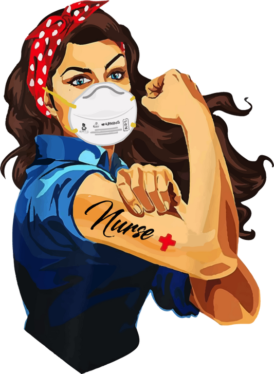 Nurse Rosie The Riveter Transfer