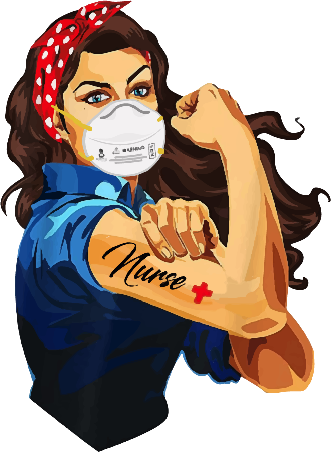 Nurse Rosie The Riveter Transfer