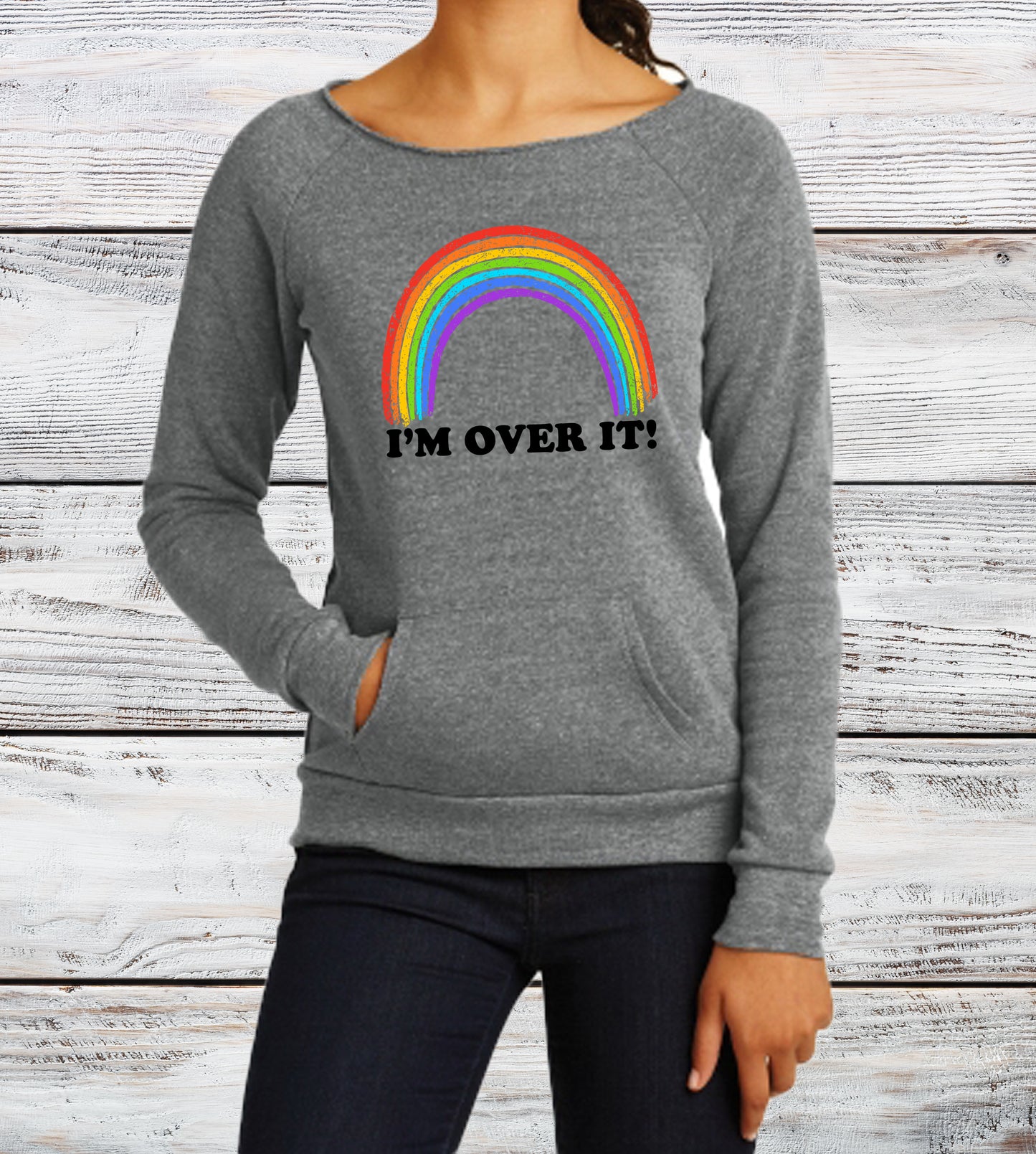 I'm Over It Rainbow Anxiety Stressed Transfer