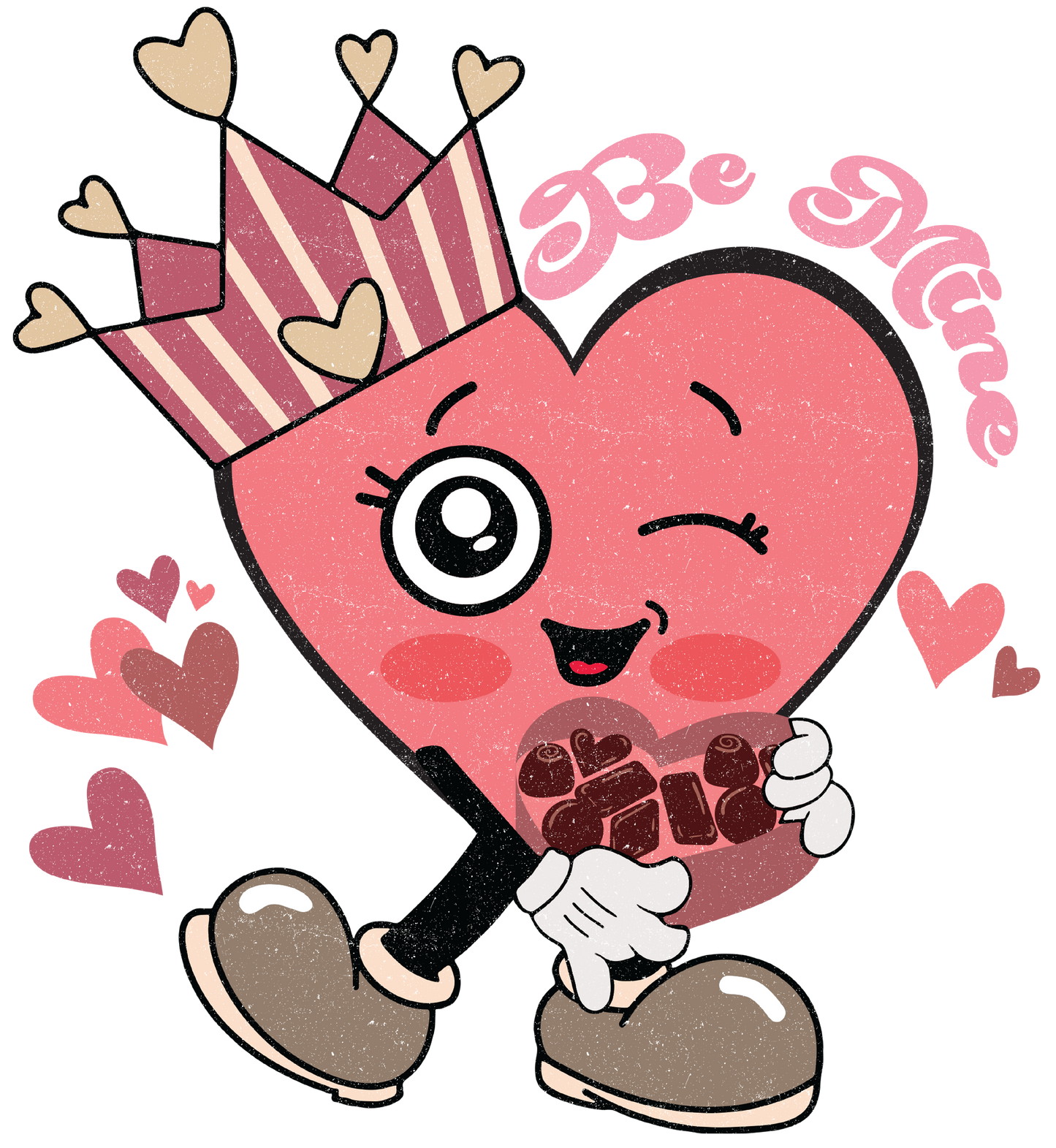 Be Mine Heart With Crown Transfer