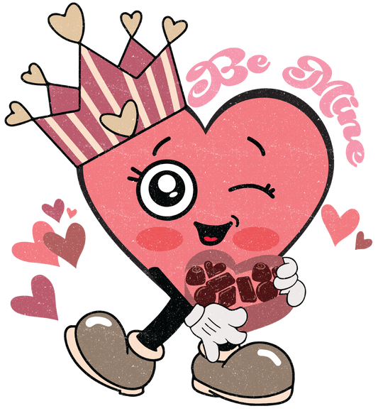 Be Mine Heart With Crown Transfer