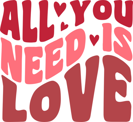 All You Need Is Love Wavy Transfer