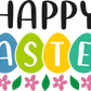 Happy Easter Eggs Bright Spring Colors Ready to Press Transfer T-shirt Transfer