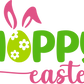Hoppy Easter Egg Happy Easter Bright Spring Colors Ready to Press Transfer T-shirt Transfer