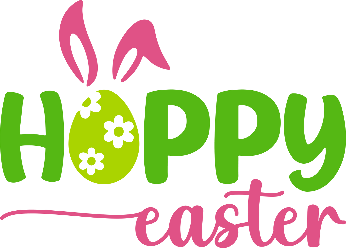 Hoppy Easter Egg Happy Easter Bright Spring Colors Ready to Press Transfer T-shirt Transfer