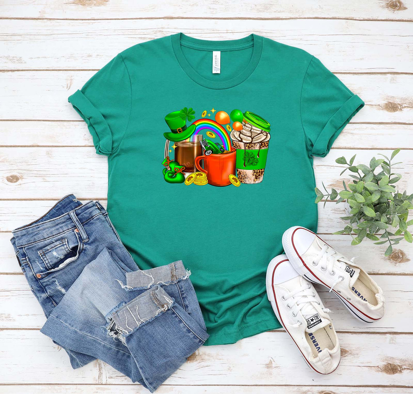 Coffee Cups St. Patricks Day Tshirt