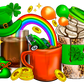 Coffee Cups St. Patricks Day Transfer