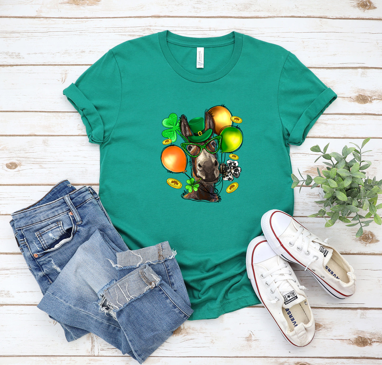 Clover With Donkey St. Patricks Day Tshirt