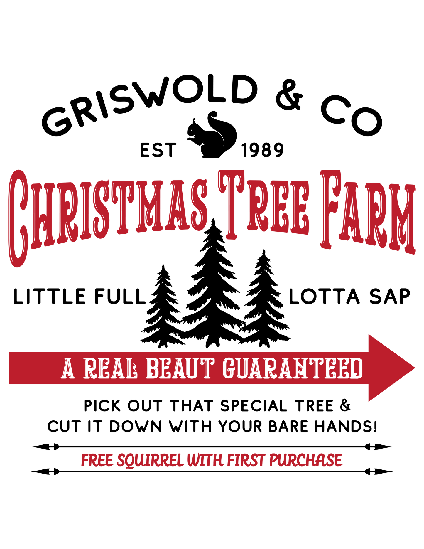 Griswold & Co Christmas Tree Farm Sights Ink Graphic Tee