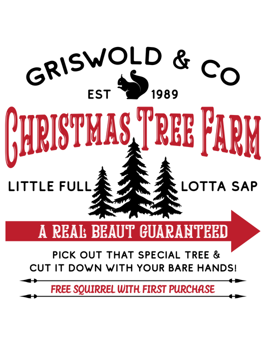 Griswold & Co Christmas Tree Farm Sights Ink Graphic Tee