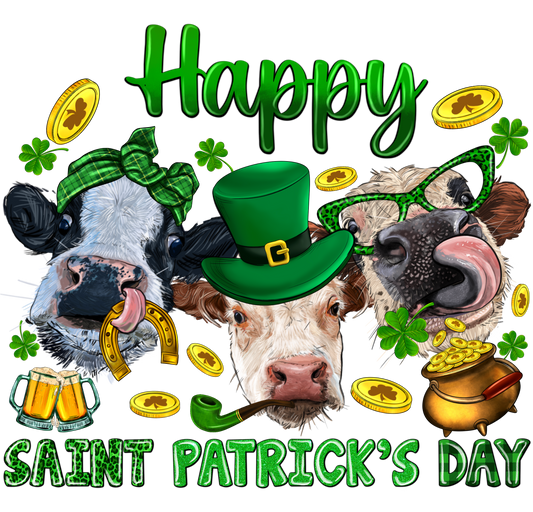 Cows St. Patricks Day Transfer