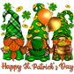 St. Patricks Day Three Gnomes Transfer