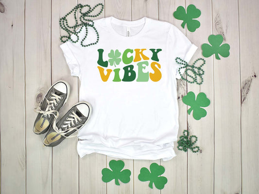 Lucky Vibes St. Patricks Day Tshirt