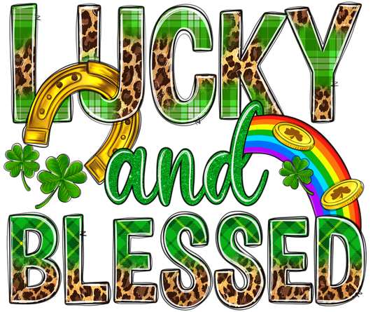 Lucky And Blessed St. Patricks Day Transfer