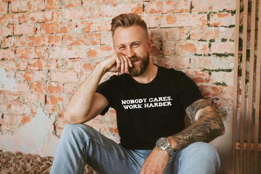 Nobody Cares Work Harder Sights Ink Graphic Tee