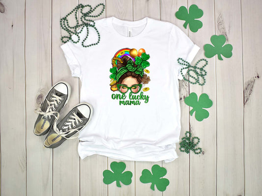 One Lucky Mama St. Patricks Day Tshirt
