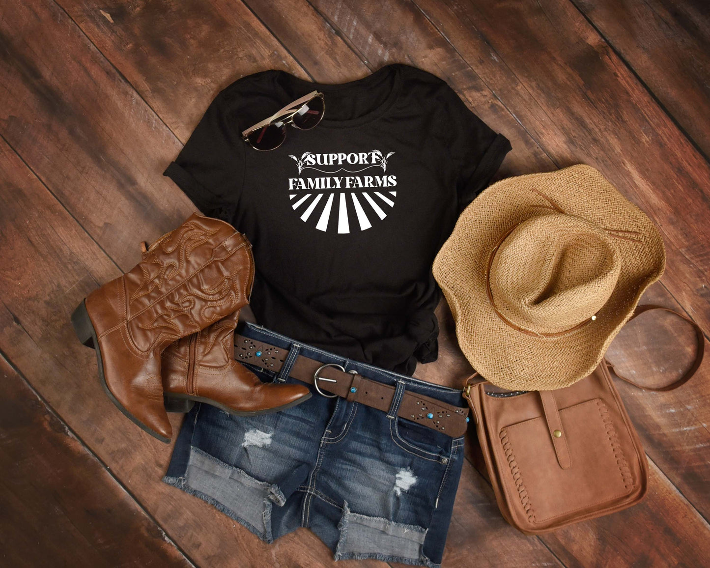 Support Family Farms Sights Ink Graphic Tee