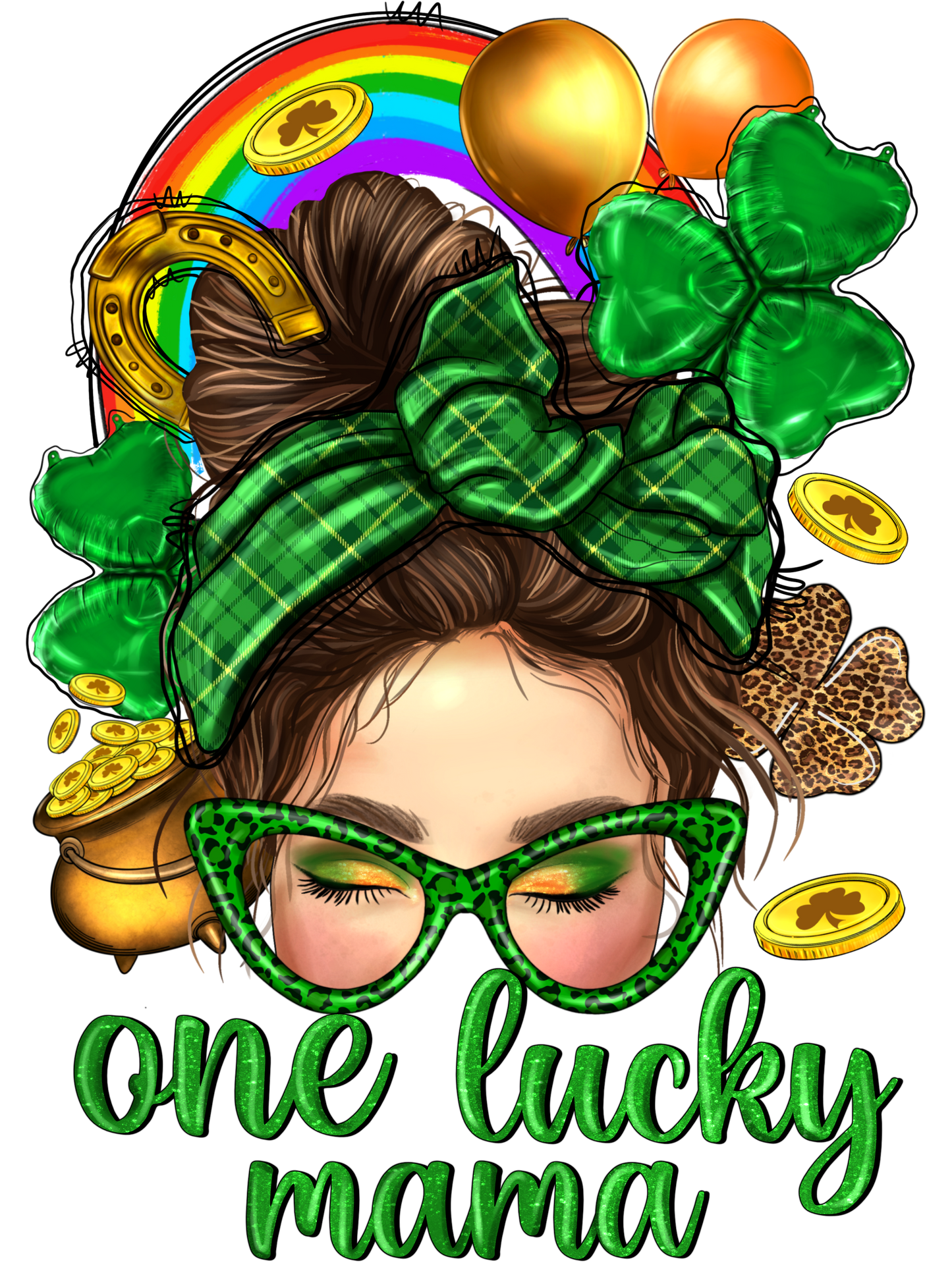 One Lucky Mama St. Patricks Day Transfer