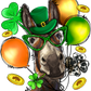Clovers With Donkey St. Patricks Day Transfer