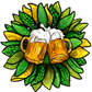 Sunflower With Beer St. Patricks Day Transfer