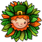 Sunflower Leprechaun St. Patricks Day Transfer