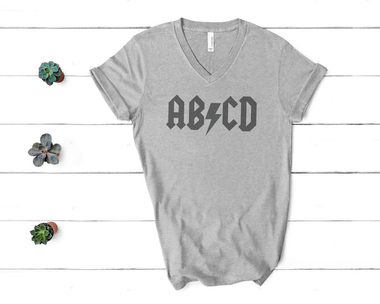 ABCD Sights Ink V Neck Graphic Tee