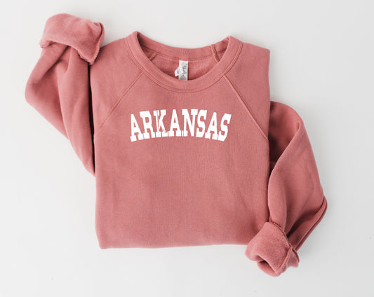 Arkansas State Bella & Canvas Crewneck Sweatshirt