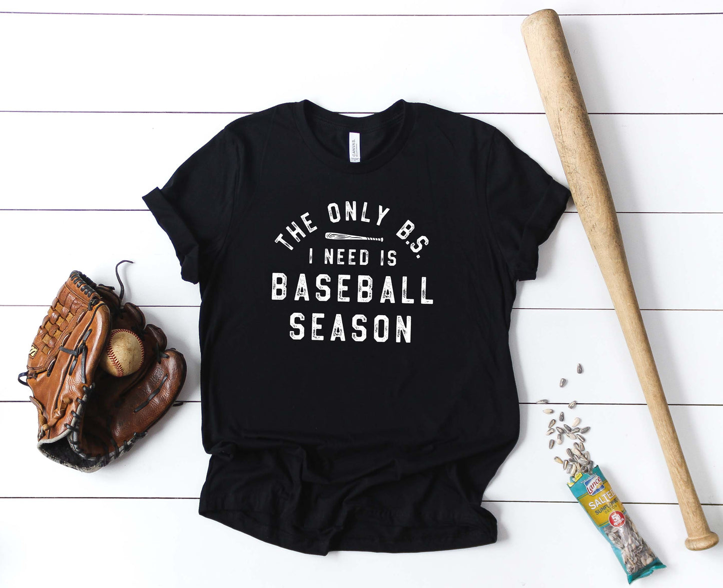 The Only B.S I Need Is Baseball Sights Ink Graphic Tee