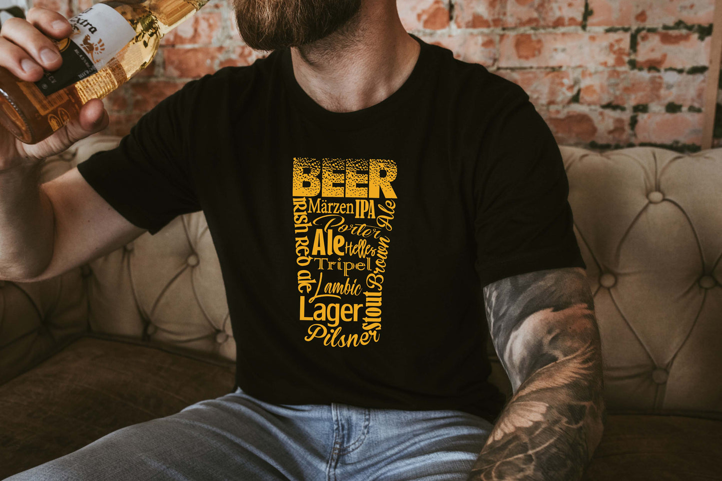 Beer Sights Ink Graphic Tee