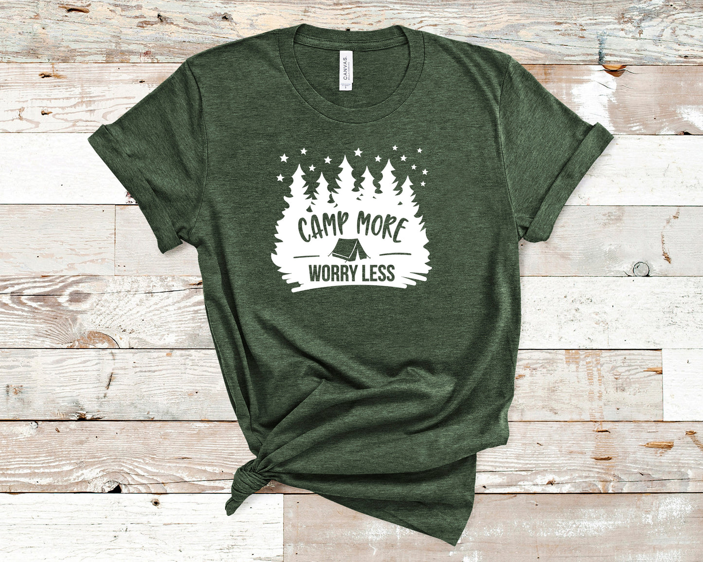 Camp More, Worry Less Sights Ink Graphic Tee