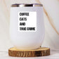 Coffee Cats and True Crime Sticker