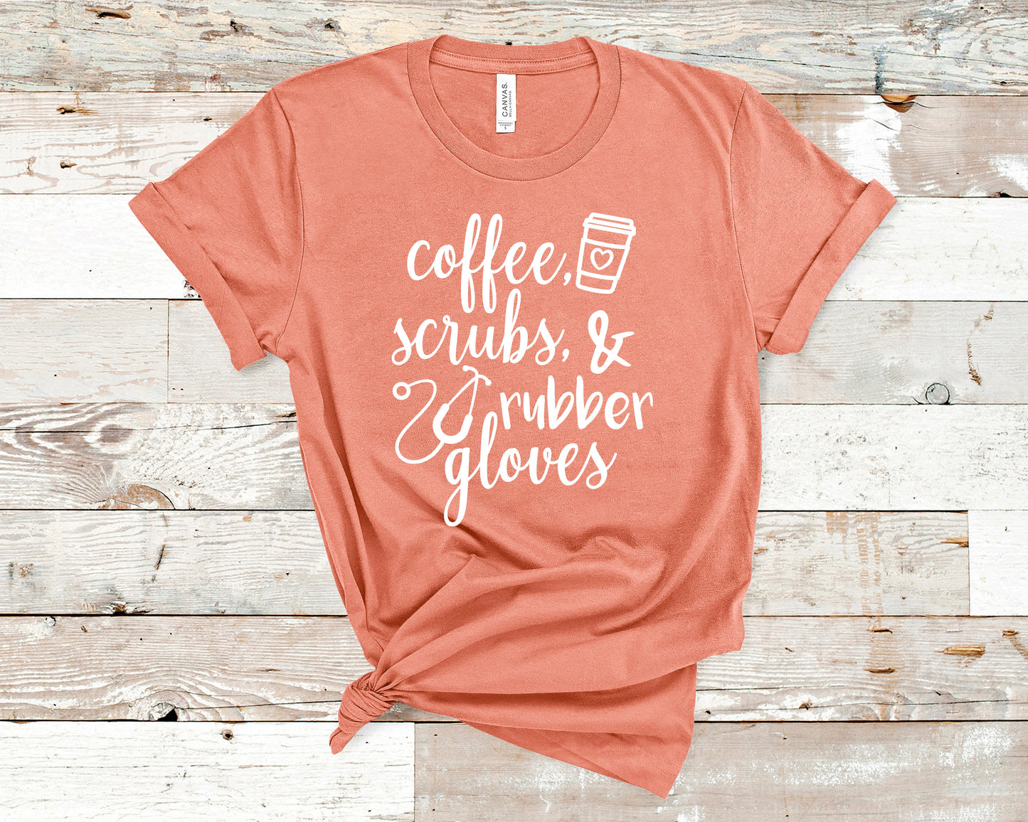 Coffee Scrubs and Rubber Gloves Sights Ink Graphic Tee