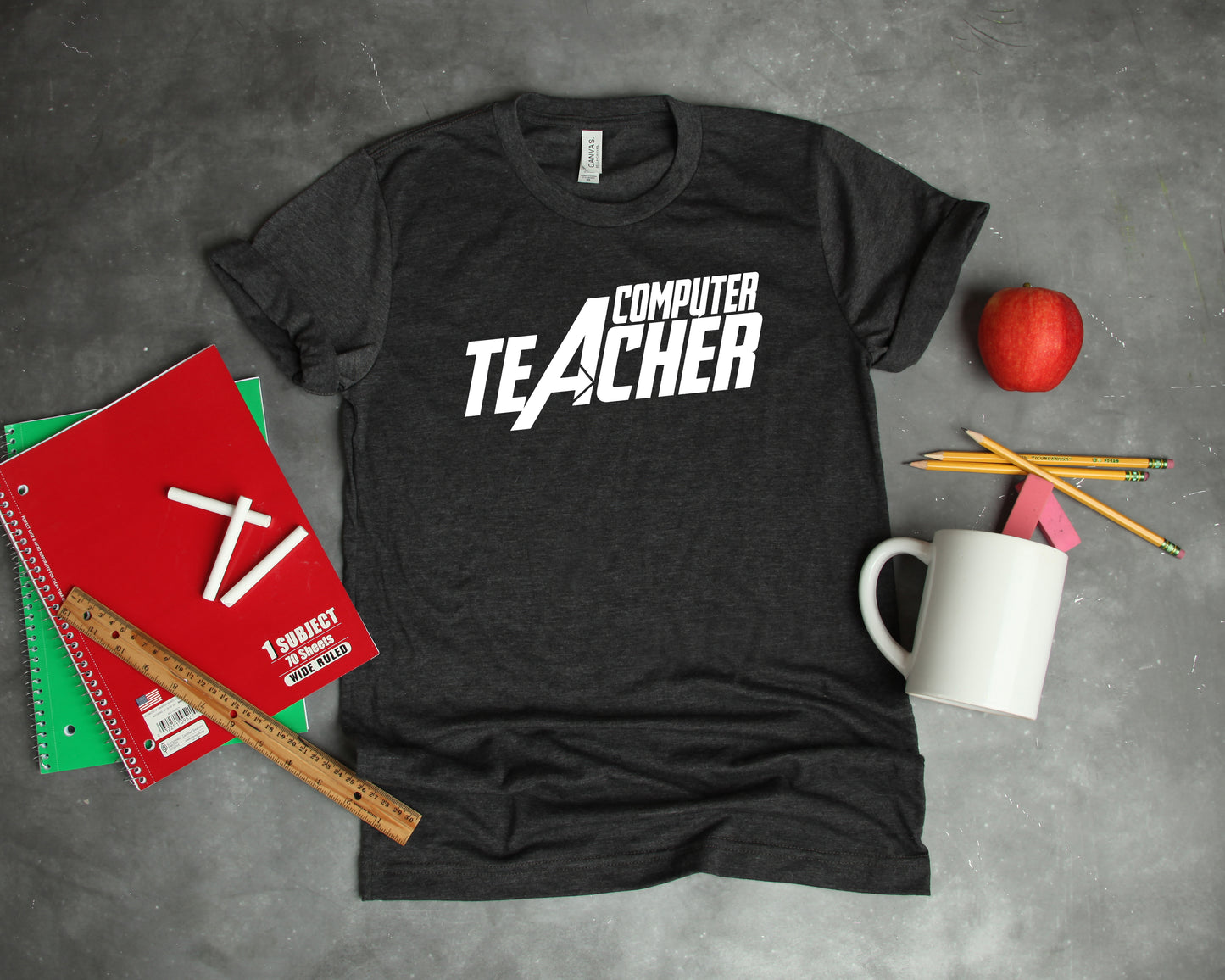 Avengers Computer Teacher Sights Ink Graphic Tee