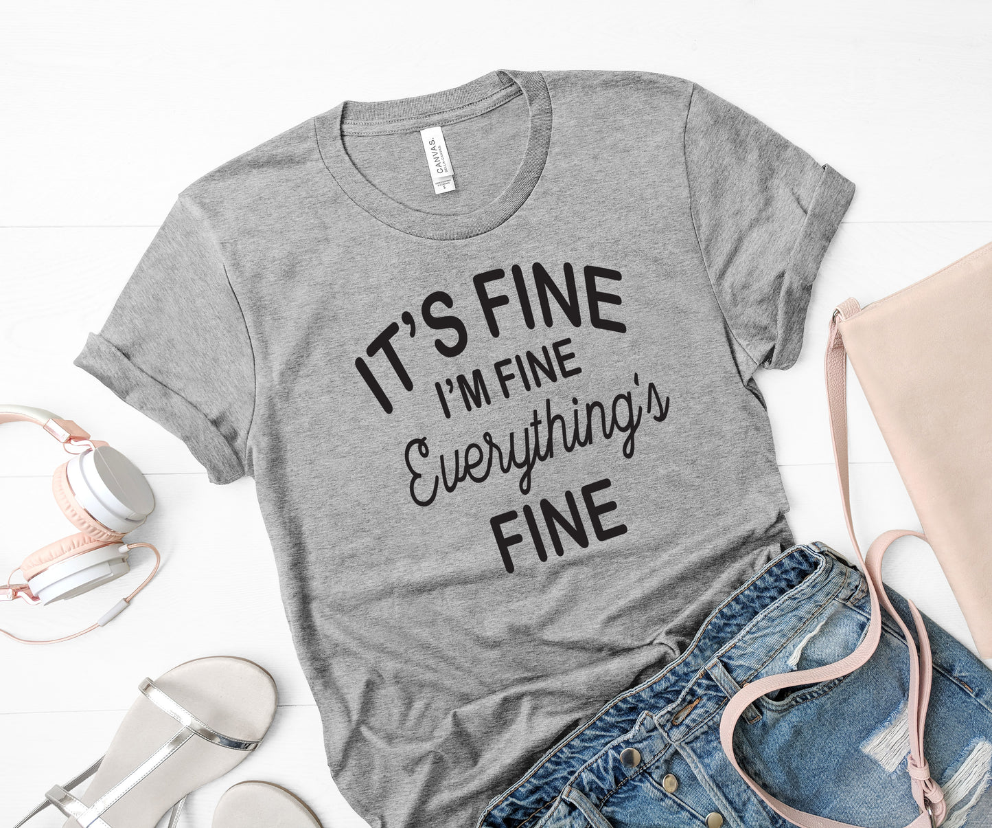 It's Fine I'm Fine, Everything's Fine Sights Ink Graphic Tee