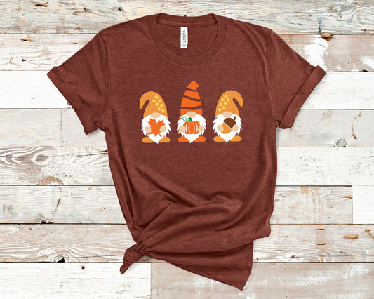 Fall Gnomes Sights Ink Graphic Tee