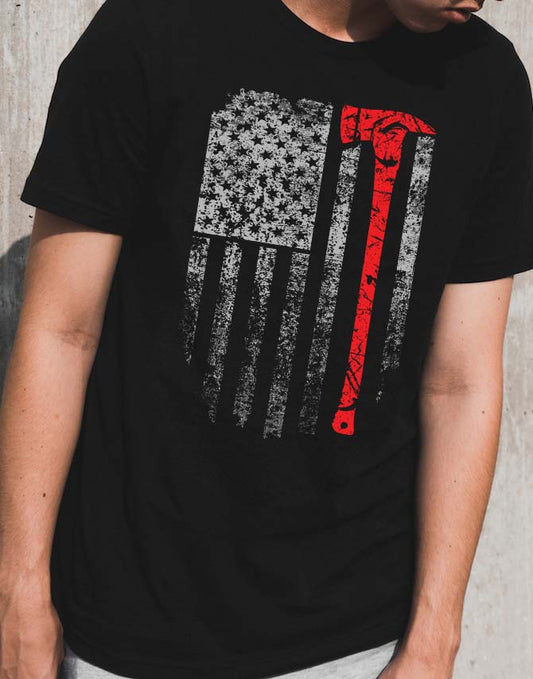 FireFighter Flag Sights Ink Graphic Tee