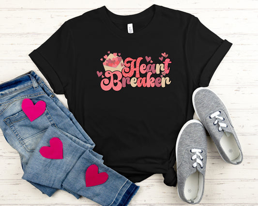 Retro Heart Breaker Valentine's Day Sights Ink T-Shirt