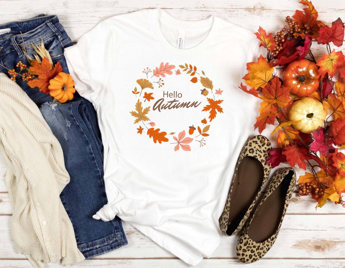 Hello Autumn Sights Ink Graphic Tee