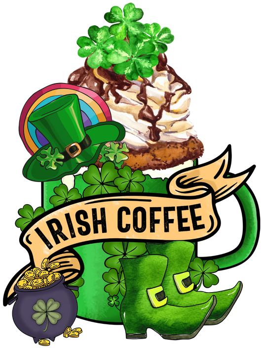 Fancy Irish Coffee St. Patrick's Day Transfer