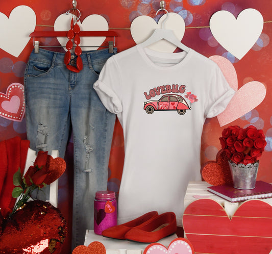 Love Bug Car Valentine's Day Sights Ink T-Shirt